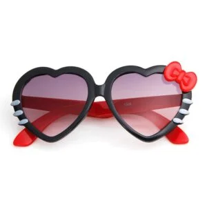 Lunettes de soleil hello kitty cœur noir