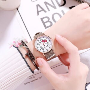 Montre hello kitty simple marrons clair