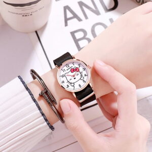 Montre hello kitty simple noir
