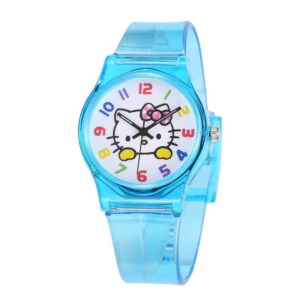 Montre hello kitty transparent bleu