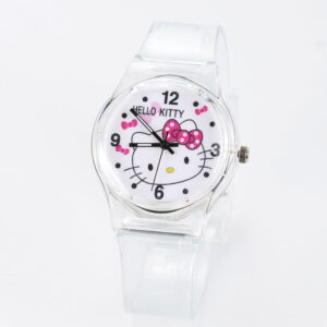 Montre hello kitty transparent blanc