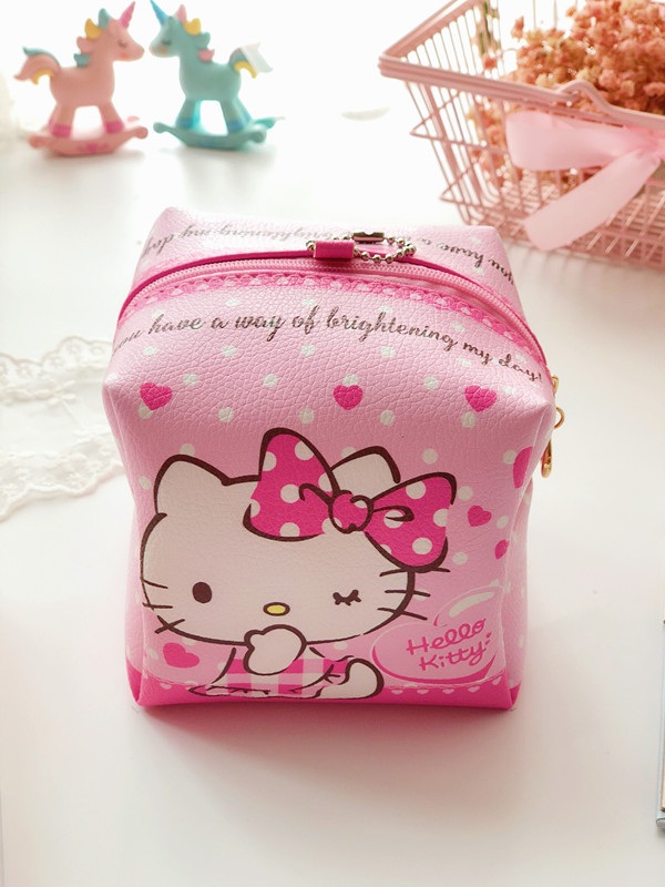 Trousse de maquillage hello kitty cube rose - Boutique hello kitty