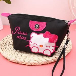 Porte-monnaie Hello Kitty Blanc à Fermeture éclair Rouge, Neuf Sans étiquette