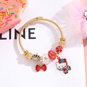 Bracelet hello kitty fille Or