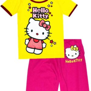 New Girl Order - Exclusivité - Ensemble de pyjama Hello Kitty avec crop top  et short bouffant à carreaux vichy - Bleu