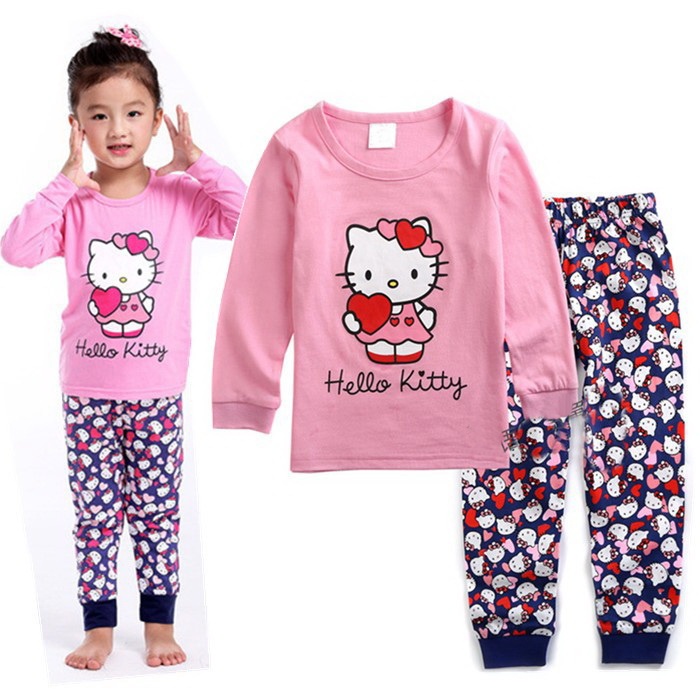 Lot De 2 - Hello Kitty - Pyjama Rose Enfant
