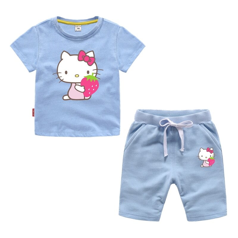  Ensemble hello kitty  fraise bleu ciel Boutique hello  kitty 