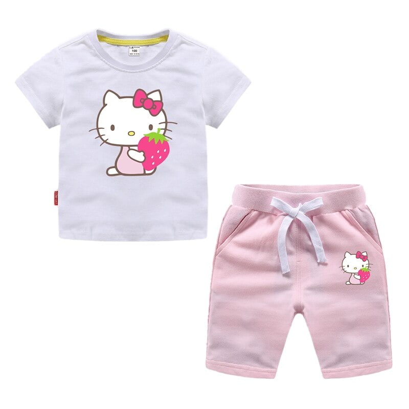  Ensemble hello kitty  fraise blanc et rose Boutique hello  