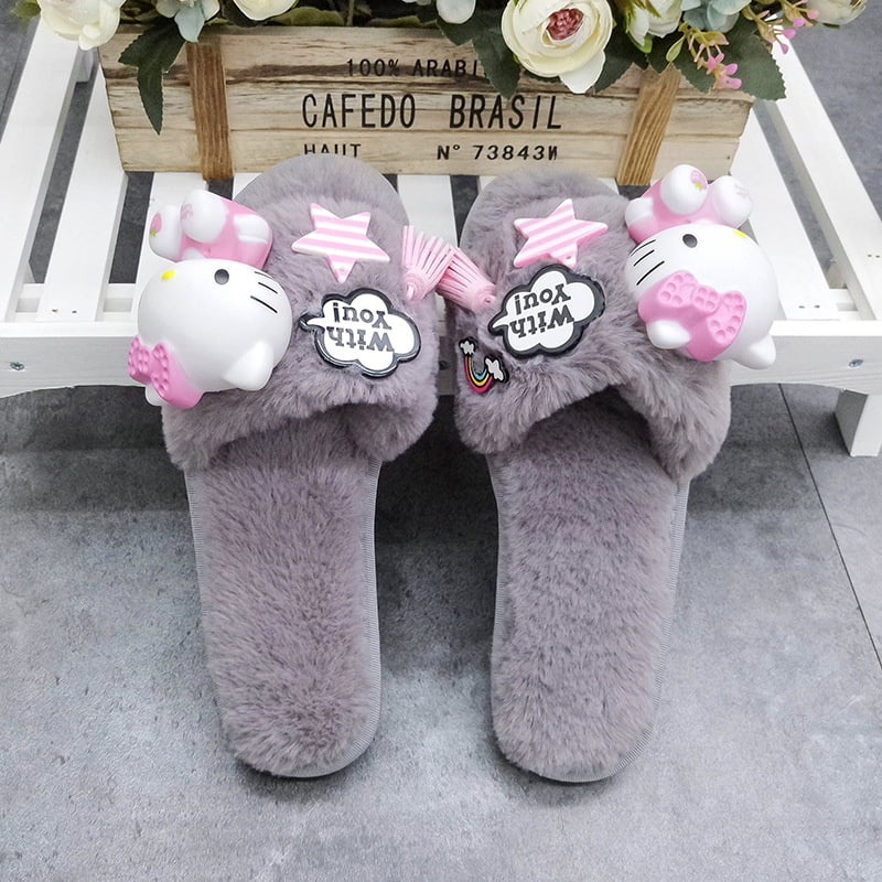 Chaussons hello kitty tongs gris