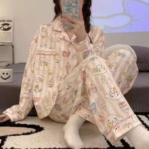Pyjama Cinnamoroll Rayée Rose