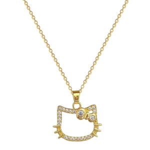 Collier Pendentif Hello Kitty Or