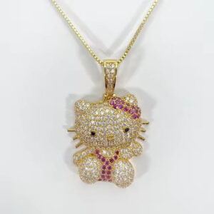 Collier Hello Kitty Diamant Or