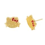 Boucle D’oreille Hello Kitty Couleur Or