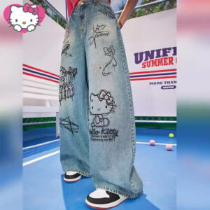 Pantalon Large Hello Kitty Kaiwaii