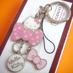 Porte-clés hello kitty nœud