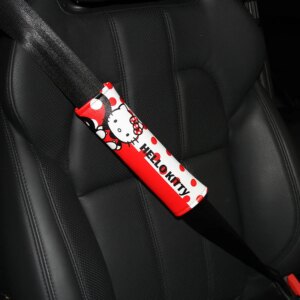 Housse ceinture de sécurité hello kitty rouge