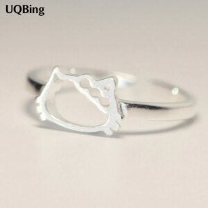 Bague hello kitty argent