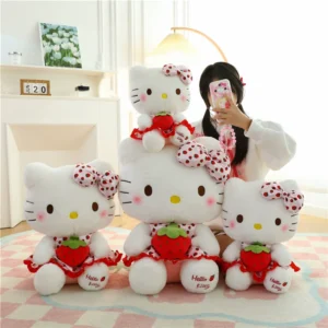 Grosse peluche hello kitty charlote au fraise