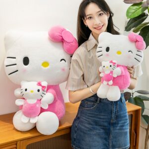 Peluche hello kitty géante clin d'œil
