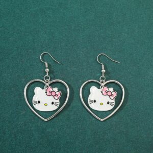 Boucle d’oreille hello kitty heart