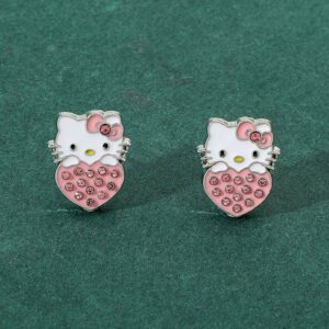 Boucle d’oreille hello kitty cœur love