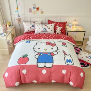 Parure de lit hello kitty lait fraise